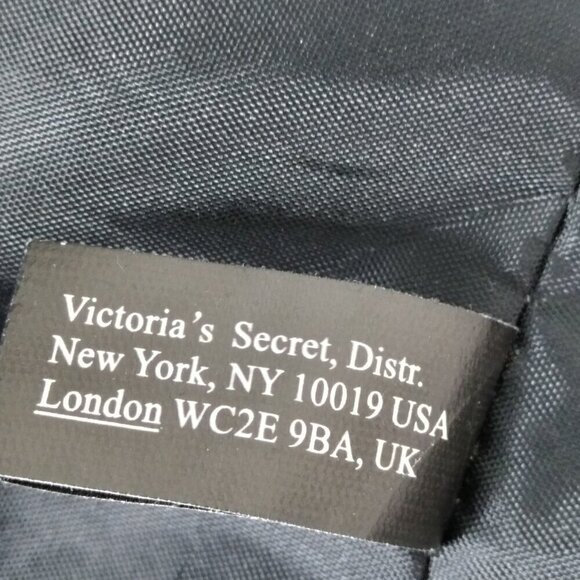 Victoria's Secret Elegant Black Satin Pleated Zip & Cinched Overnight Tote NWOT - Picture 10 of 15